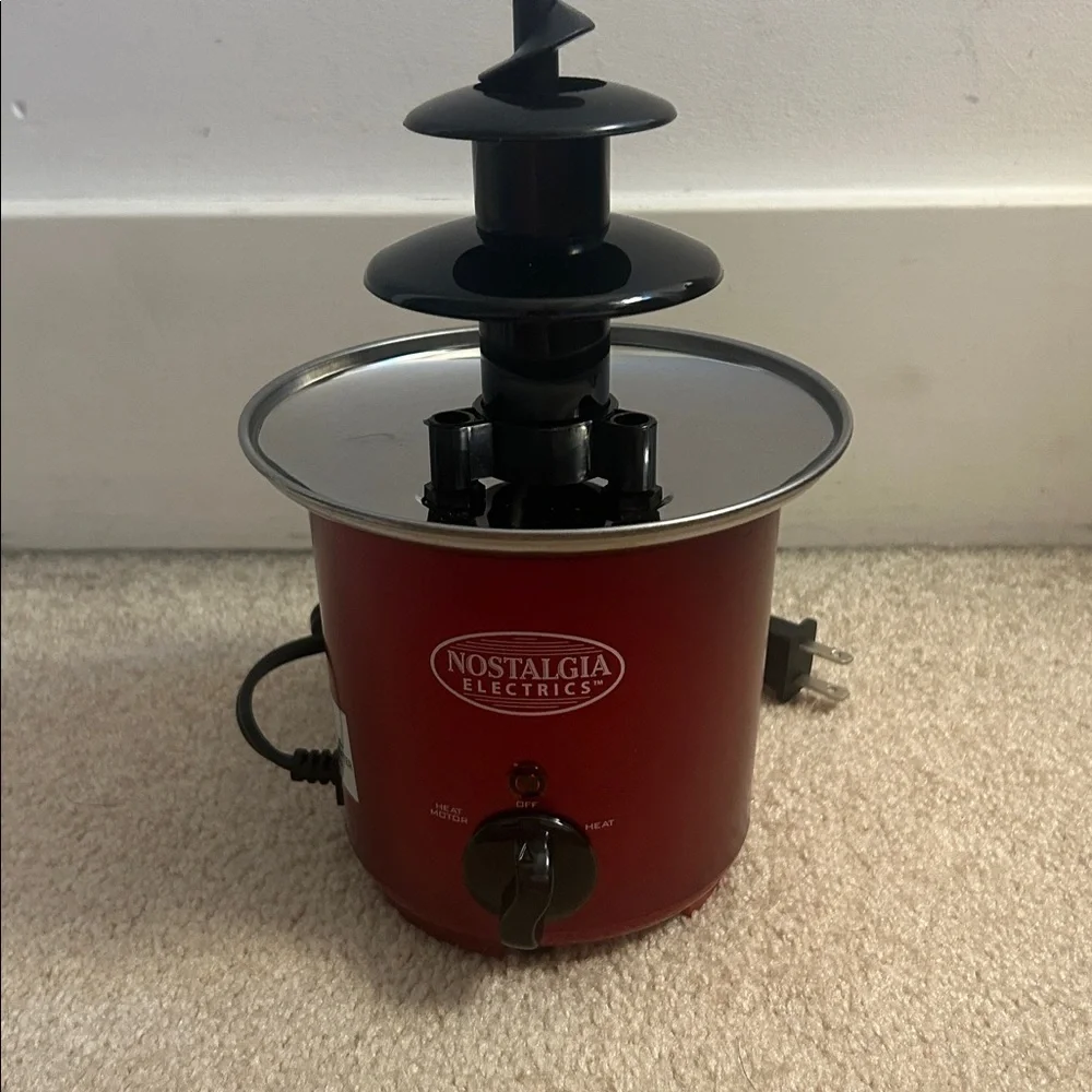 Nostalgia Electric Chocolate Fondue Fountain Machine 2 Tier 8 Oz Capacity new